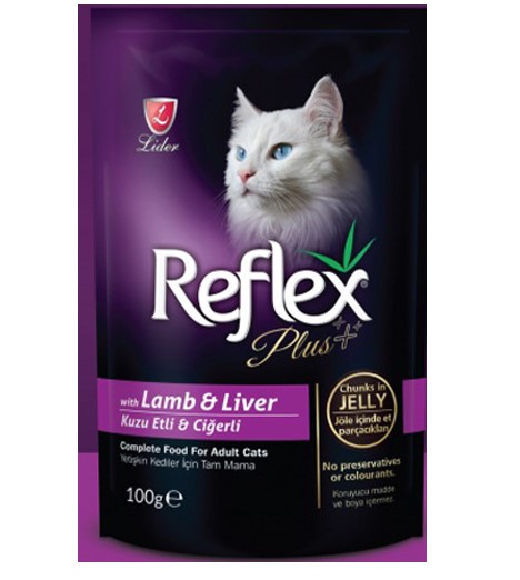 Reflex-Plus-Cat-Pouch-–-Lamb-Liver-Chunks-in-Jelly-
